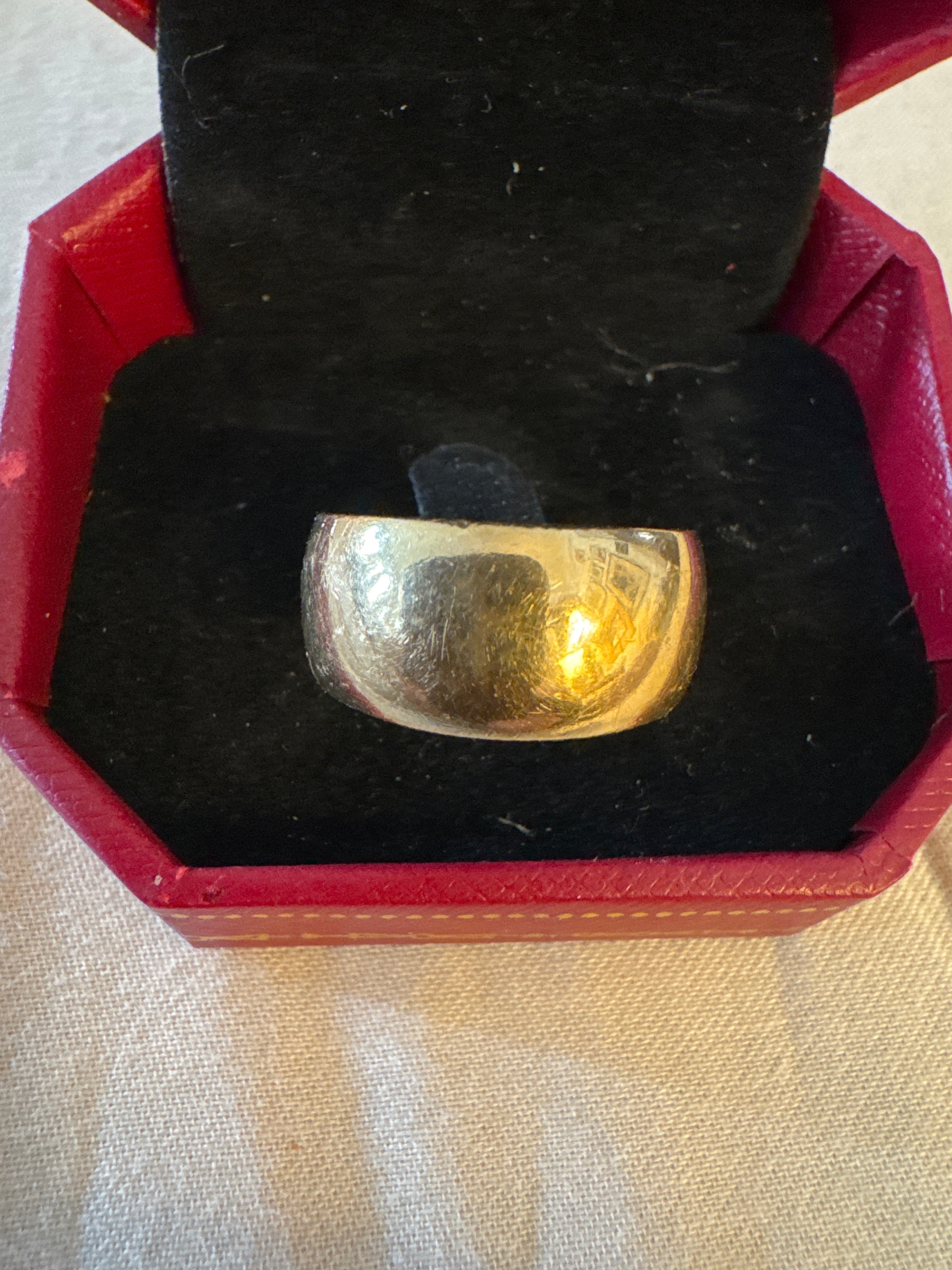 Vintage Polished Gold Dome Band Ring
