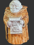 Vintage Friar Tuck Monk Cookie Jar – "Thou Shalt Not Steal (Cookies)"